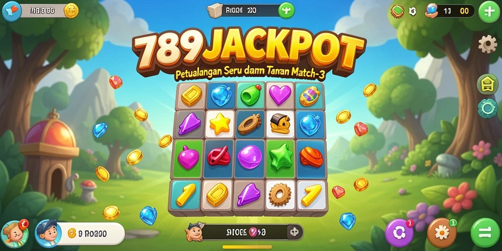 Tangkap keseruan gameplay Match-3 yang penuh warna dari 789JACKPOT.