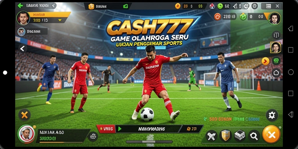 Tampilan permainan <strong>CASH777</strong> dengan grafik olahraga yang memukau.