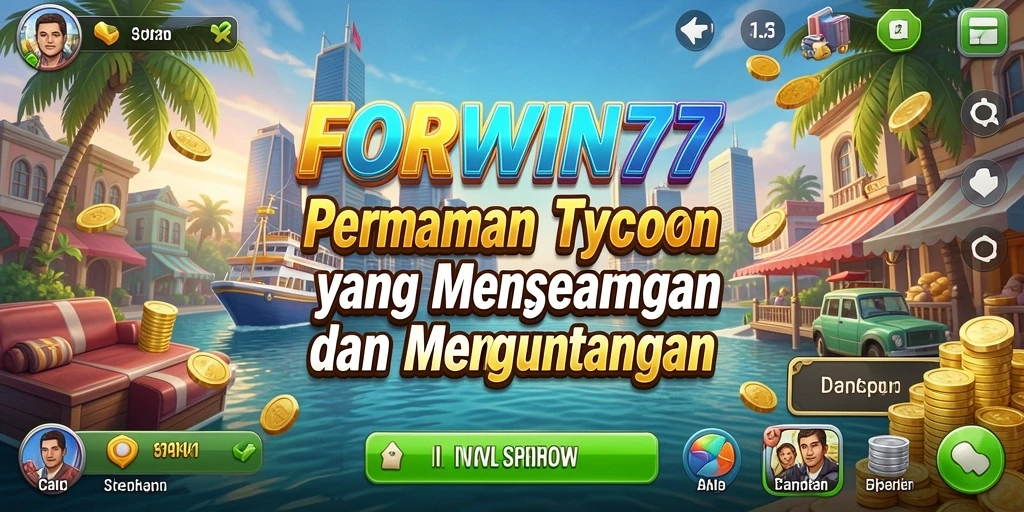 Tampilan gameplay FORWIN77 yang seru dan penuh strategi Tycoon.