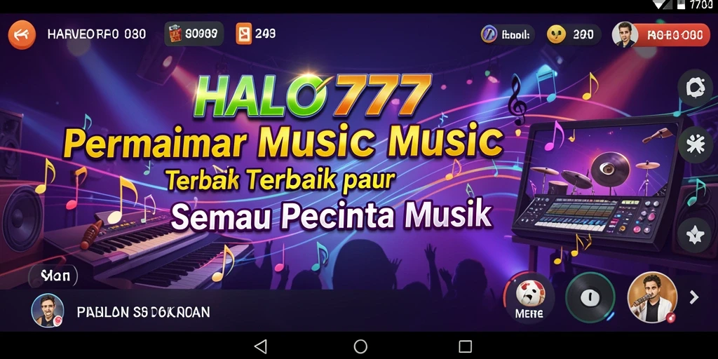 Tampilan menarik dari gameplay HALO777 yang penuh musik dan keseruan.