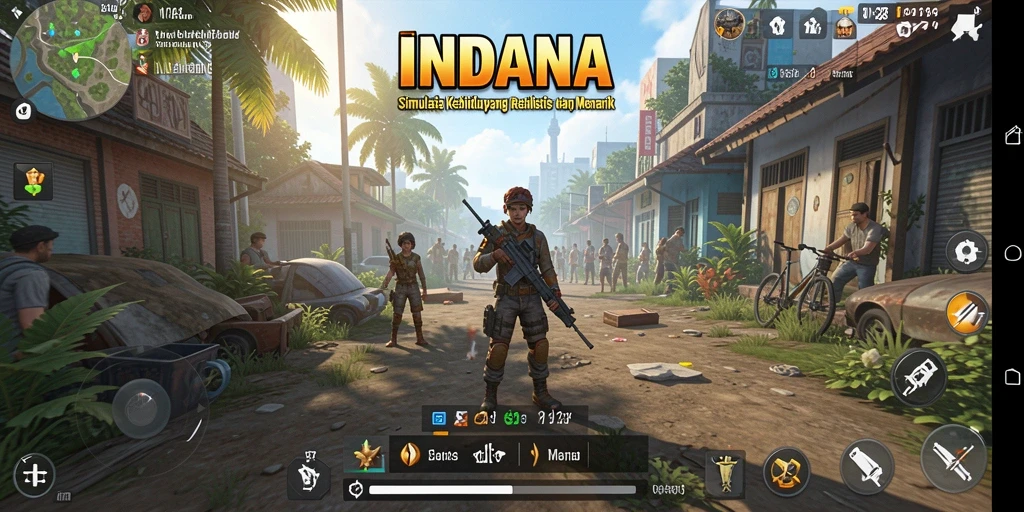 Tampilan gameplay INDAAA yang realistis dan menarik.