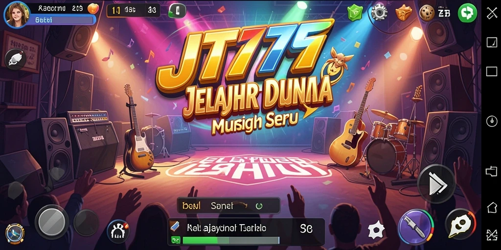 Tampilan gameplay seru dalam JT777 dengan interaksi musik.