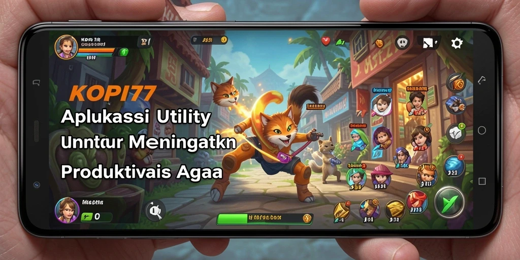 Tampilan antarmuka KOPI77 yang sederhana dan intuitif.