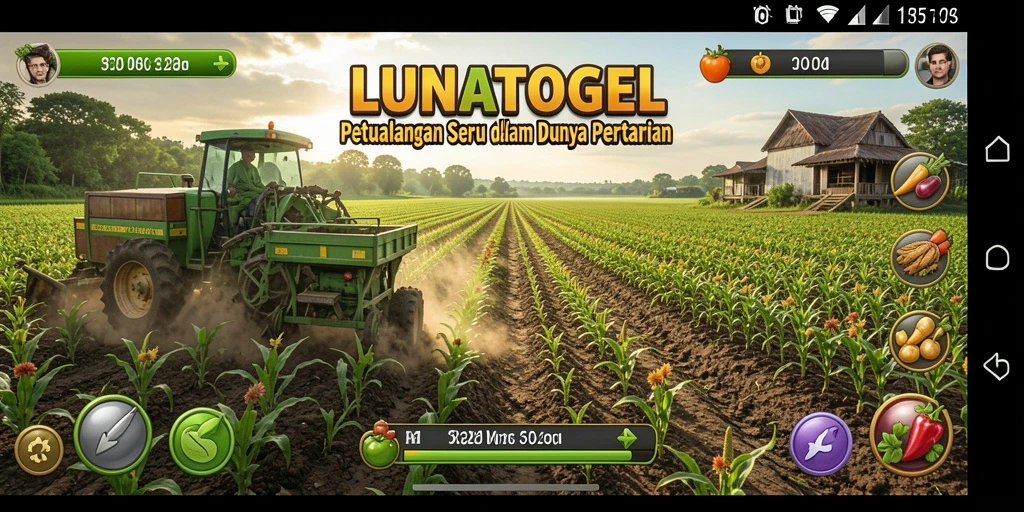 Tampilan menarik dari gameplay LUNATOGEL dengan aktivitas pertanian seru.