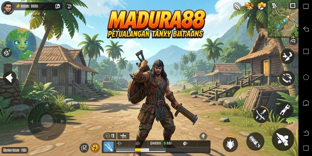 Tangkapan layar gameplay <strong>MADURA88</strong> yang menampilkan dunia terbuka yang luas.