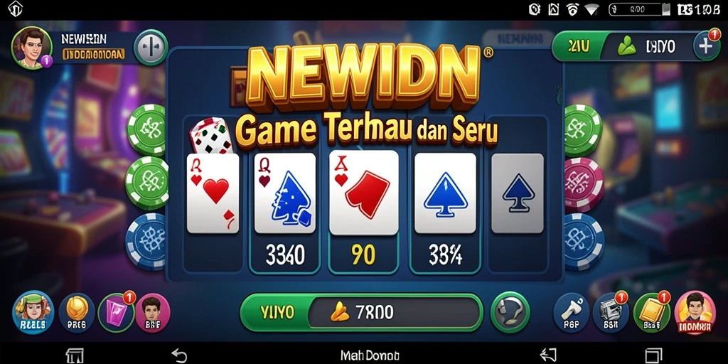 Screenshot gameplay NEWIDN menunjukkan aksi seru permainan Domino.