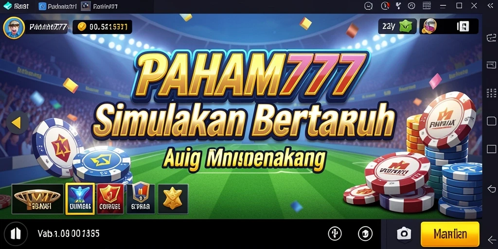 Tampilan utama gameplay PAHAM777 menampilkan keseruan bertaruh.